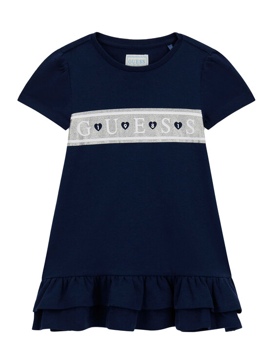 Guess Sukienka codzienna K6RK13 KA6W4 Granatowy Regular Fit