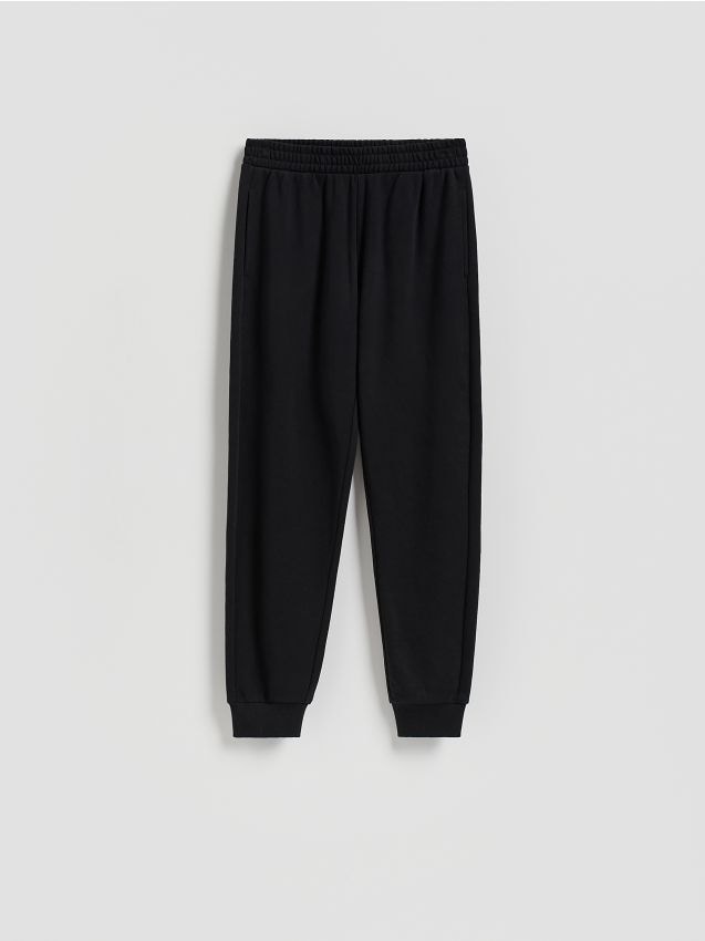Reserved - Spodnie dresowe ze ściągaczem - czarny