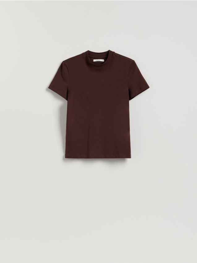 Reserved - T-shirt slim fit - ciemnobrązowy