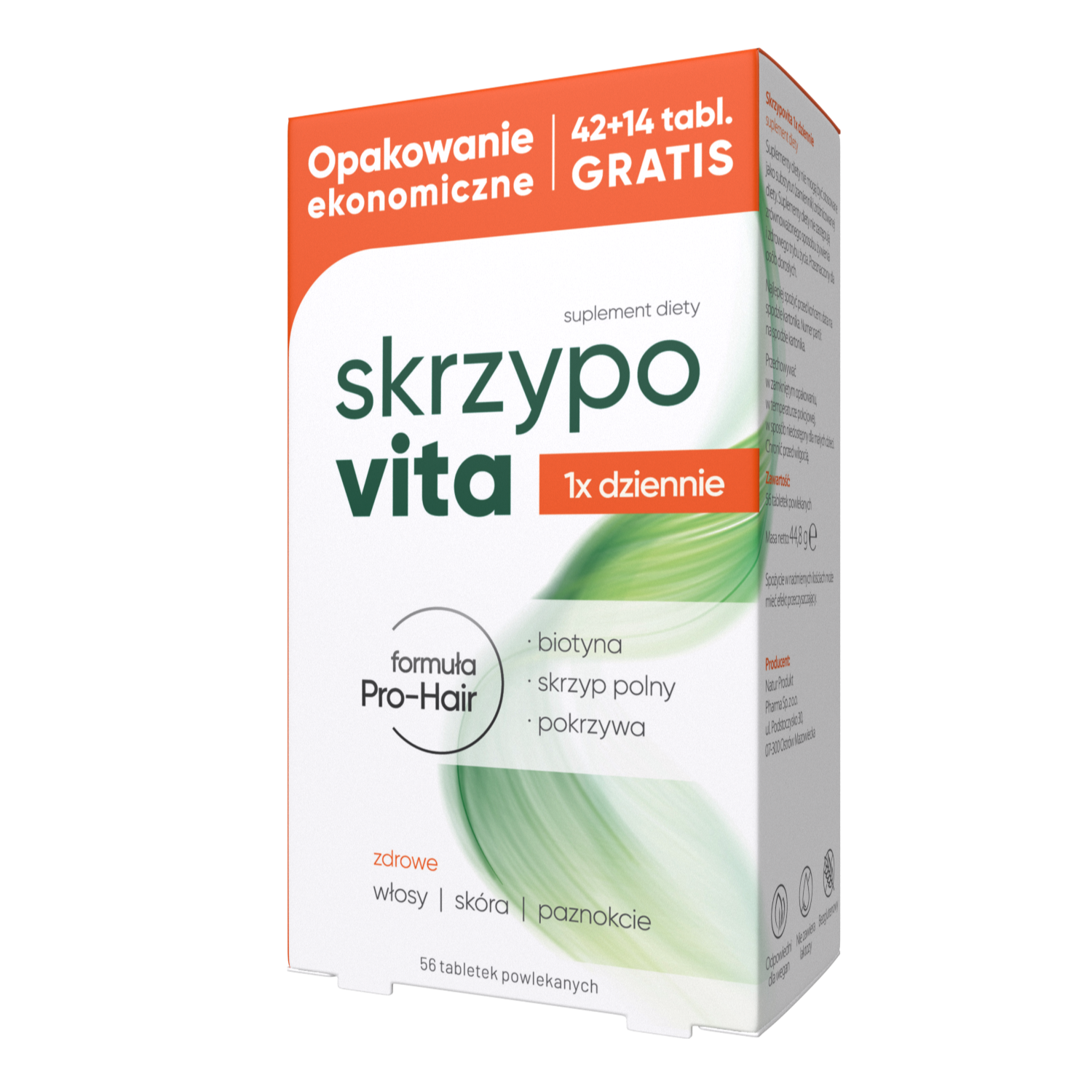 Skrzypovita 1 x dziennie, 42 tabletki powlekane + 14 tabletek gratis