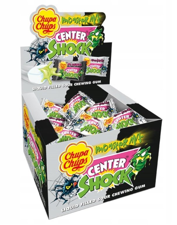 Chupa Chups, kwaśne gumy Shock wielosmakowe, 100 sztuk