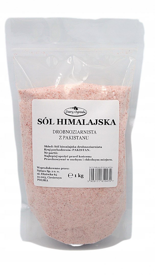 Sól Himalajska Drobnoziarnista Różowa 1Kg