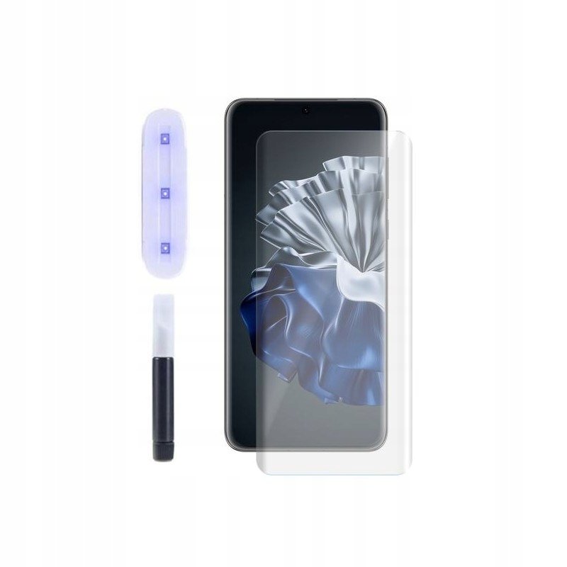 9H Szkło Uv + Lampa Do Huawei P60 Pro Mna-L29Ck Szkiełko Ochronne Szybka Hartowana Na Ekran