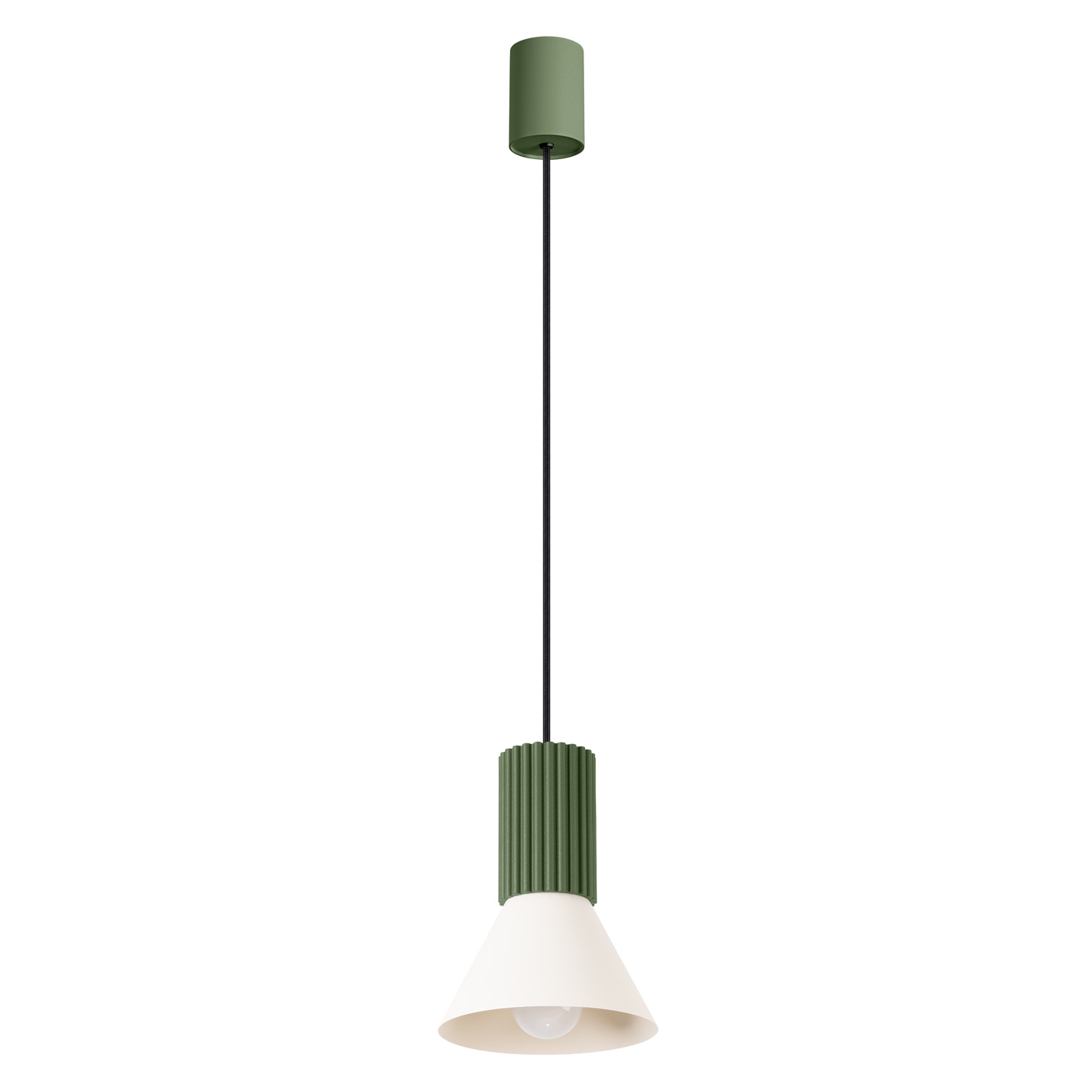 Lampa wisząca ESTRIA 1XE14 - czarny/oliwkowy