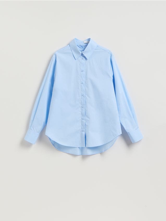 Reserved - Koszula z ozdobnym kołnierzem - jasnoniebieski