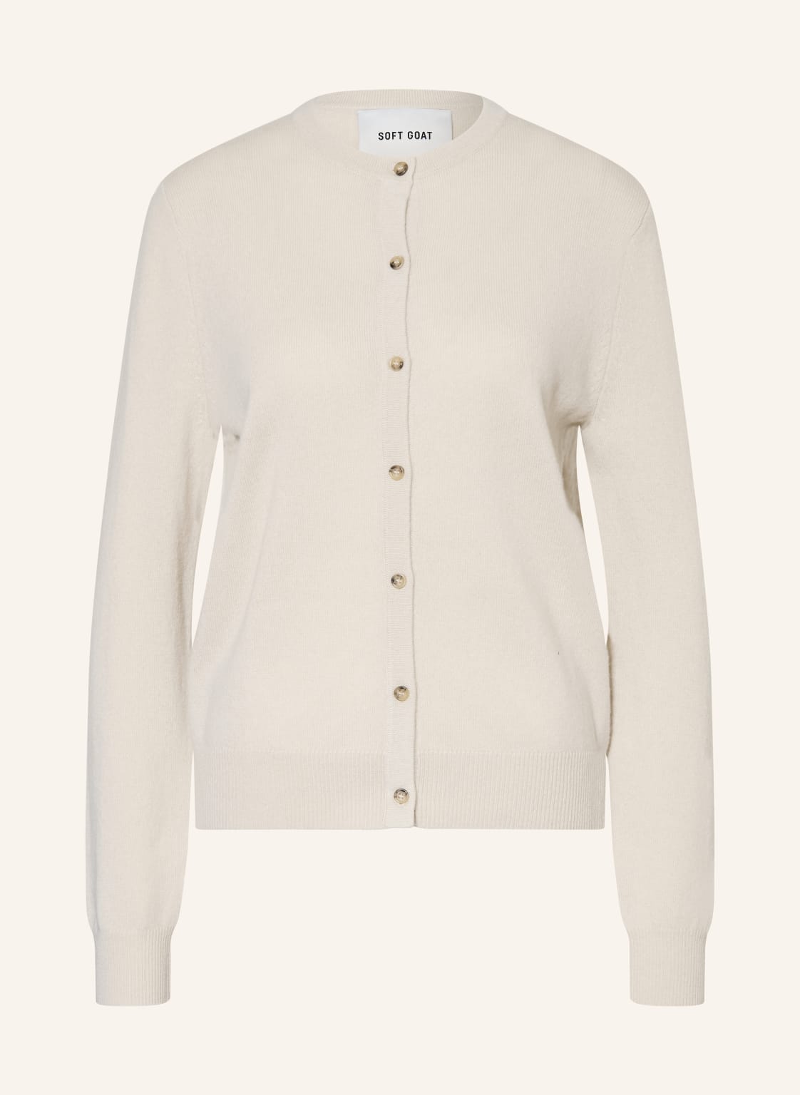 Soft Goat Kardigan Z Kaszmiru beige
