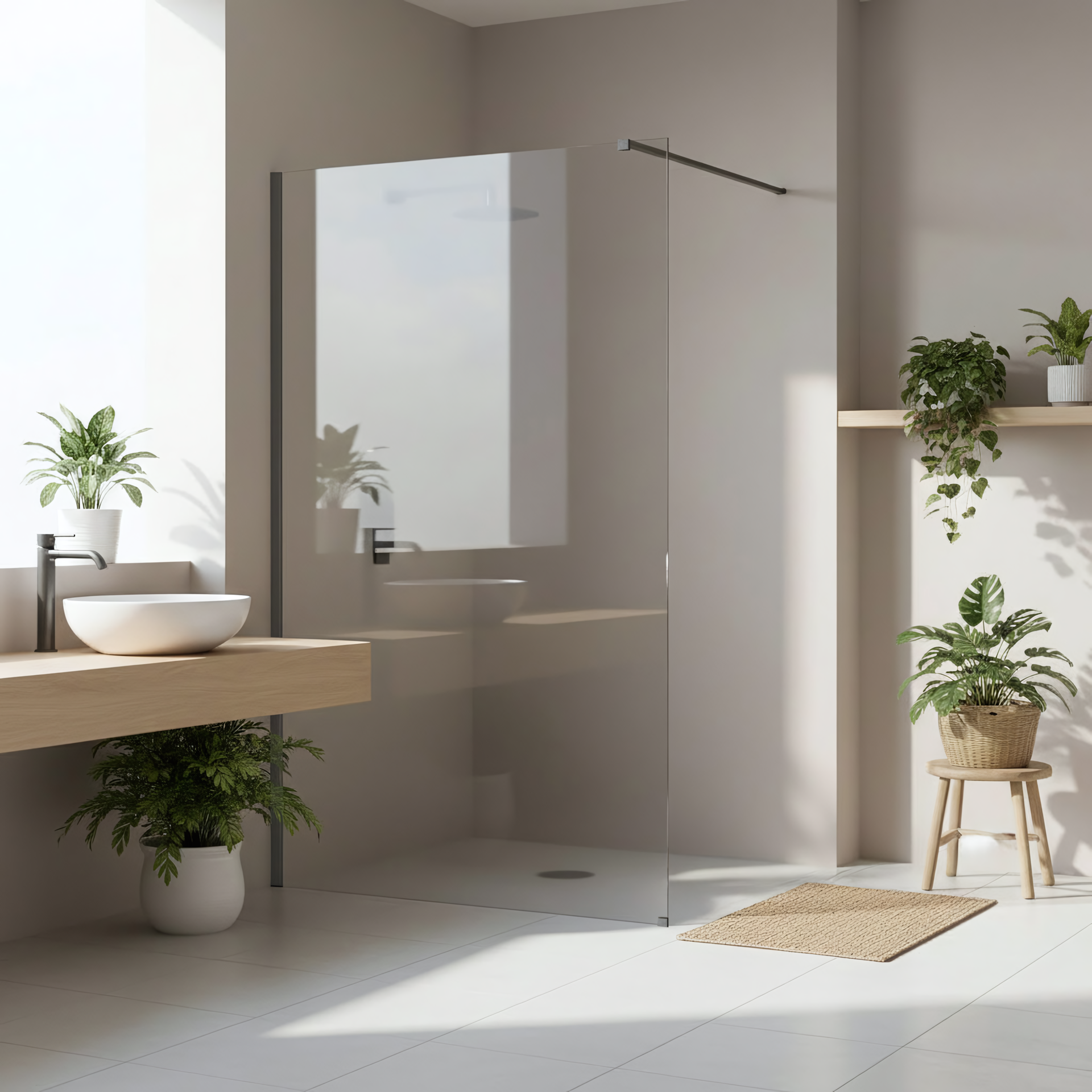 Rea Kabina prysznicowa Walk-In Rea Flexi Transparent / Tytan 120