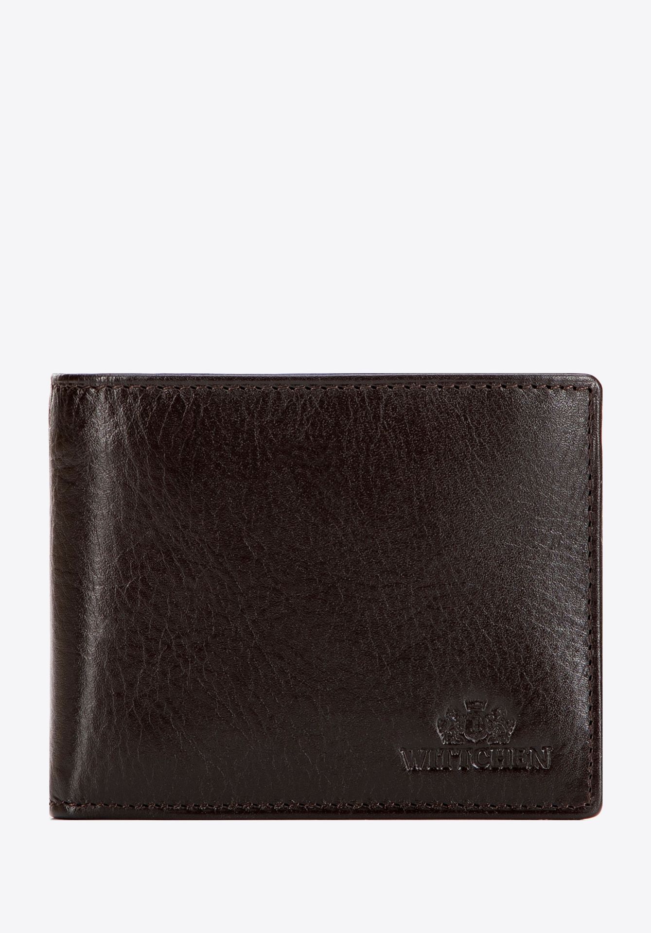 Klasyczny męski portfel ze skóry naturalnej brązowy