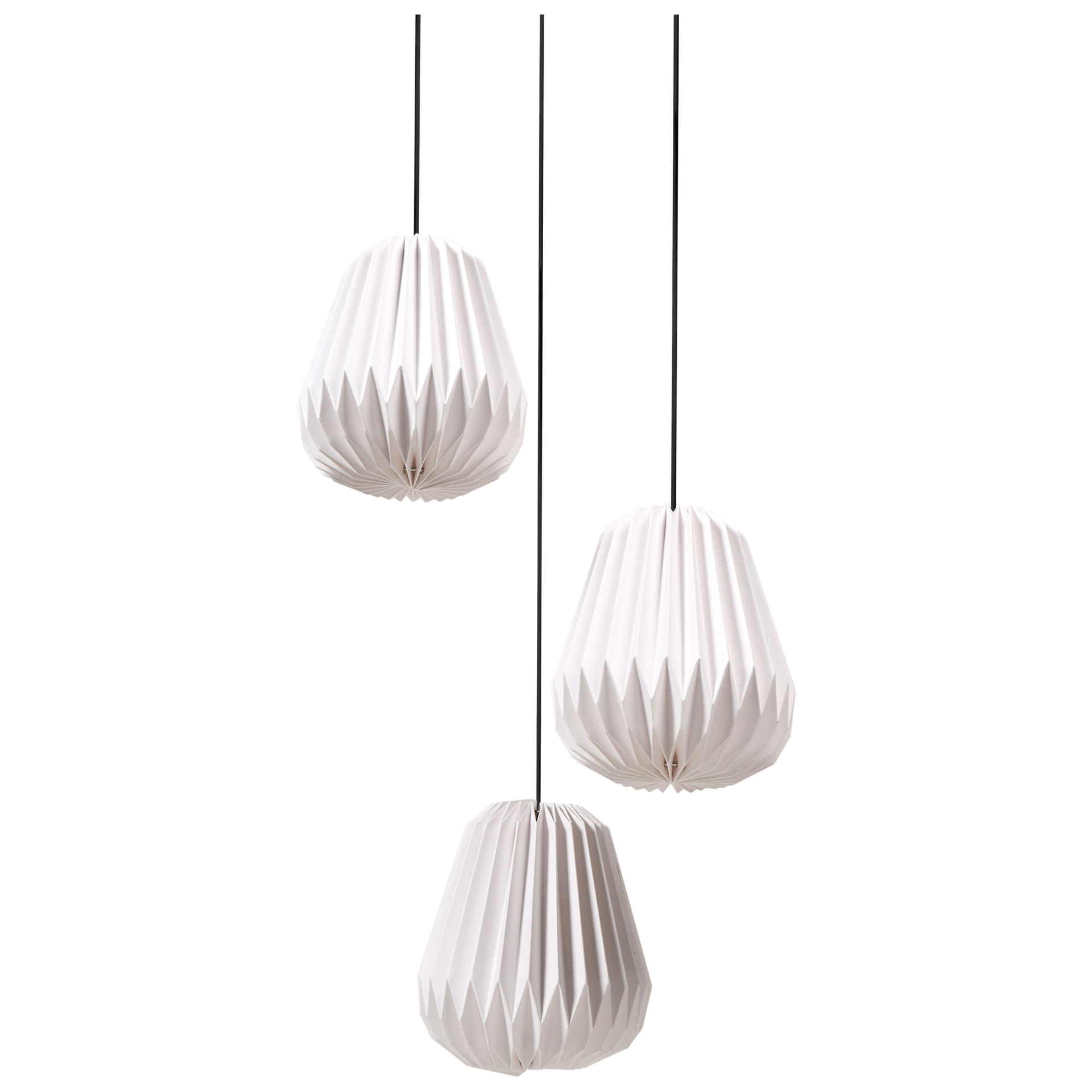 Lampa wisząca HONDE Papier Biały