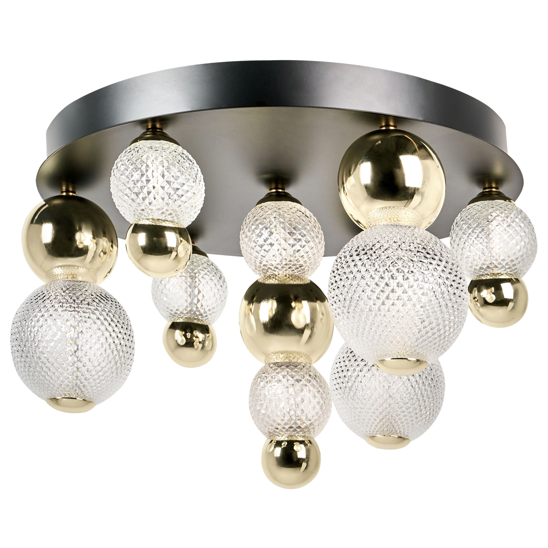 Lampa sufitowa LED SORA Szkło Przezroczysty/ złoty