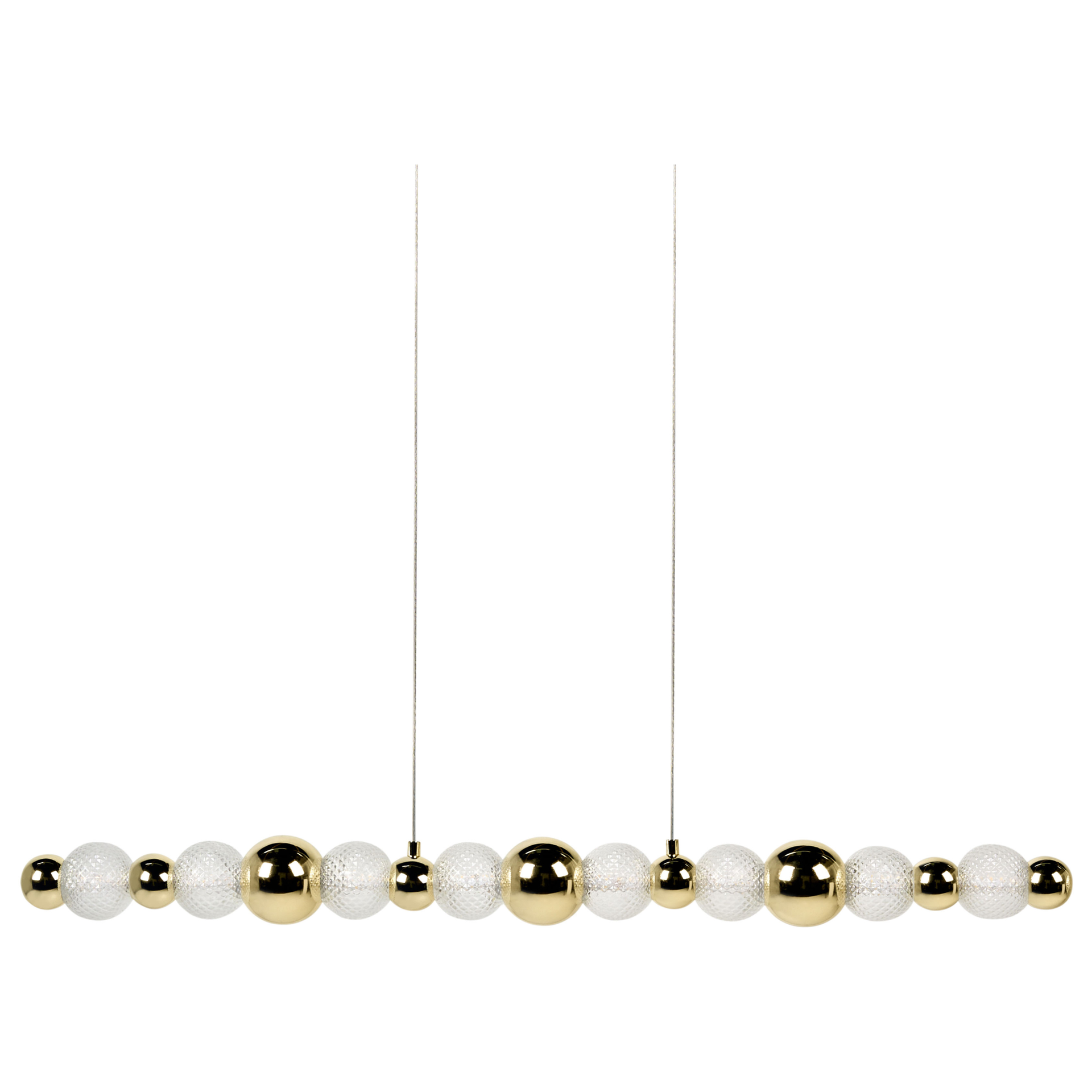 Lampa wisząca LED SORA Szkło Przezroczysty/ złoty