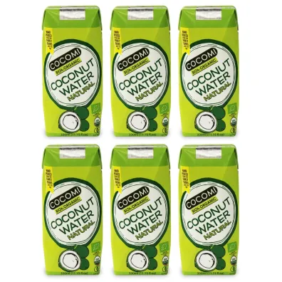 Cocomi Woda kokosowa naturalna zestaw 6 x 330 ml Bio