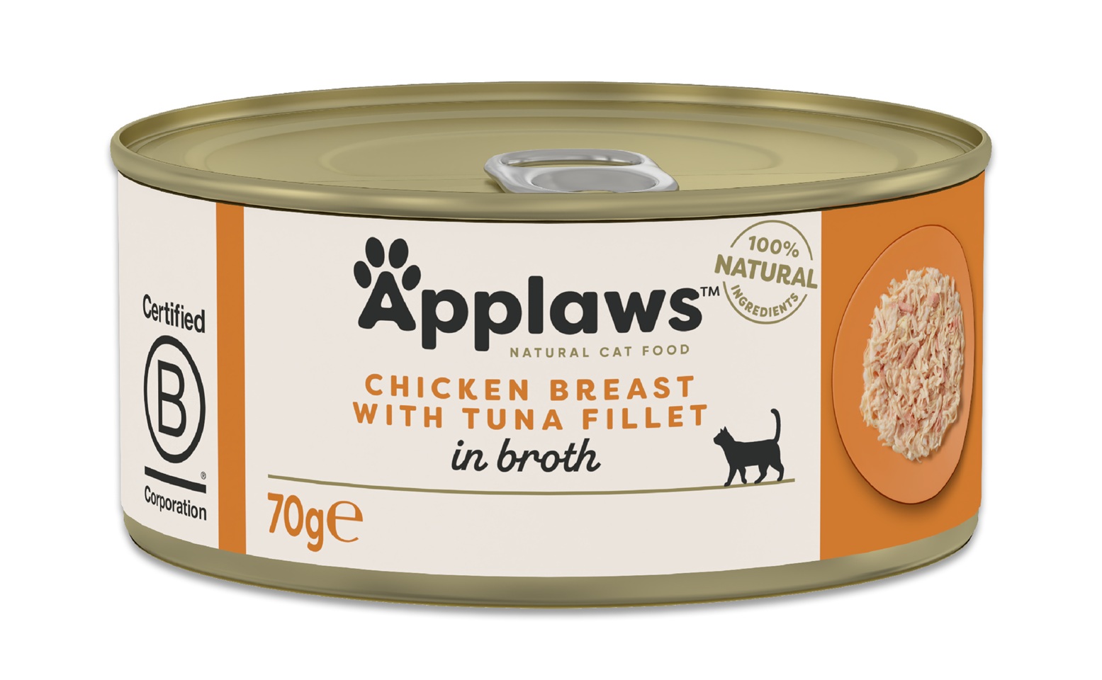 APPLAWS Cat Adult Chicken with Tuna in Broth pierś z kurczaka z filetem z tuńczyka w bulionie 70 g