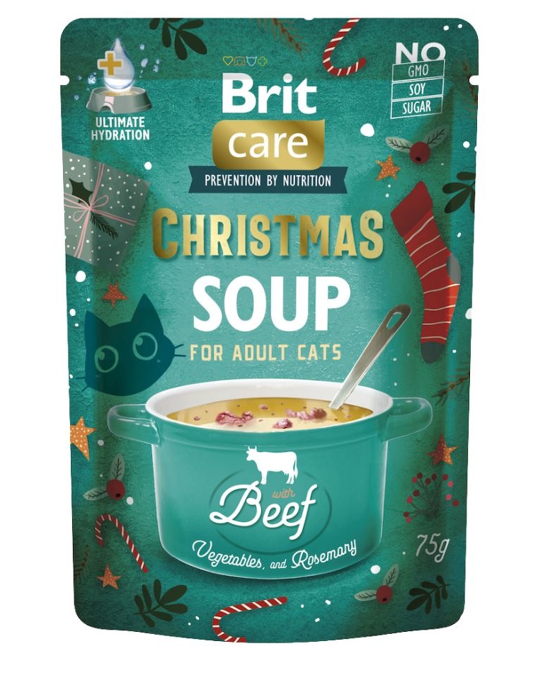 BRIT Care Cat Christmas Soup Beef 75g zupa z wołowiną i warzywami dla kotów