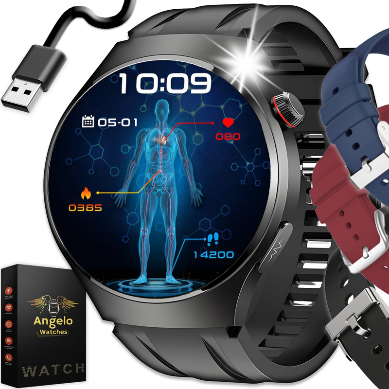 TEMU SMARTWATCH PREMIUM MĘSKI Watches 2025 Z ROZMOWAMI BLUETOOTH – NAJNOWSZA TECHNOLOGIA, EKRAN 1,43” HD 466x466 PX, ZESTAW 3 WYMIENNYCH PASKÓW