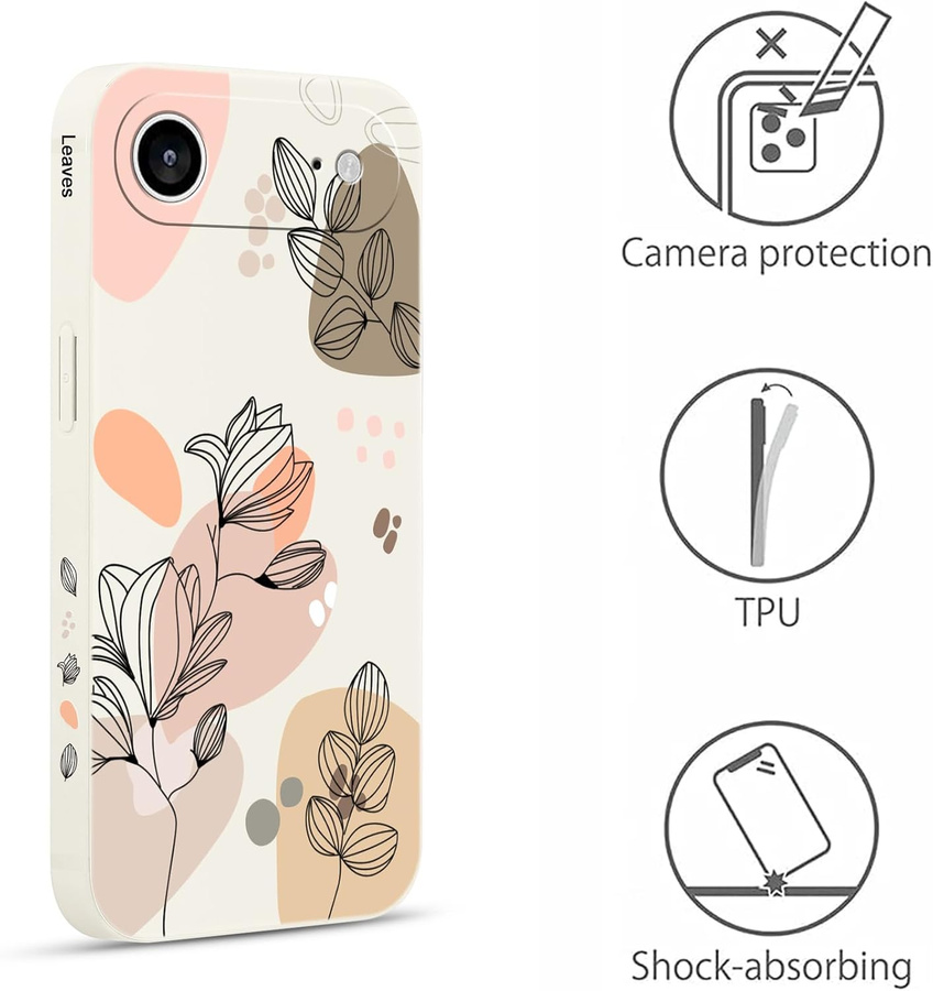 Etui Pnakqil iPhone 17 Pro Max Aesthetic abstract floral, pastel boho vibes białe pudełko