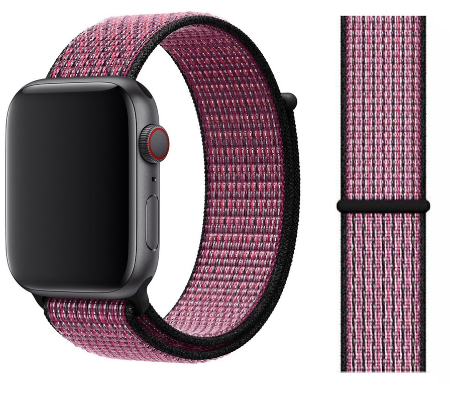 Apple Opaska sportowa Nike w kolorze intensywnego różu/jagody do koperty 44mm / 45mm / 46mm / 49mm - MWU42ZM/A rozmiar uniwersalny oryginalna plomba