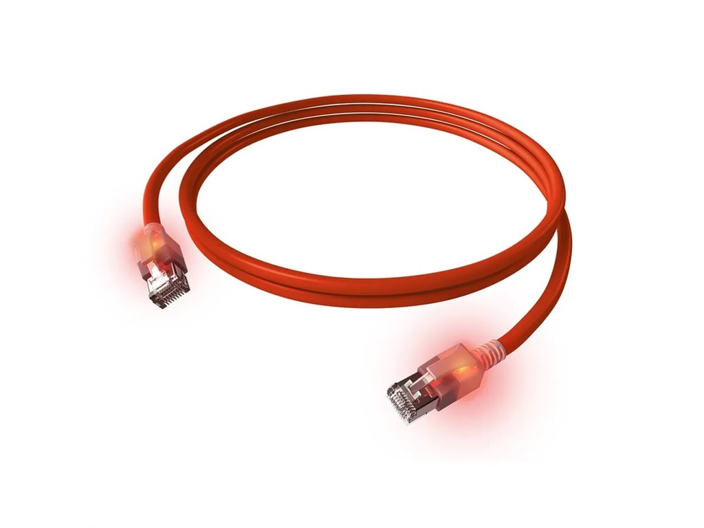 EasyLan CS1ORADAD0100 kabel sieciowy Czerwony 10 m Cat6a S/FTP (S-STP)