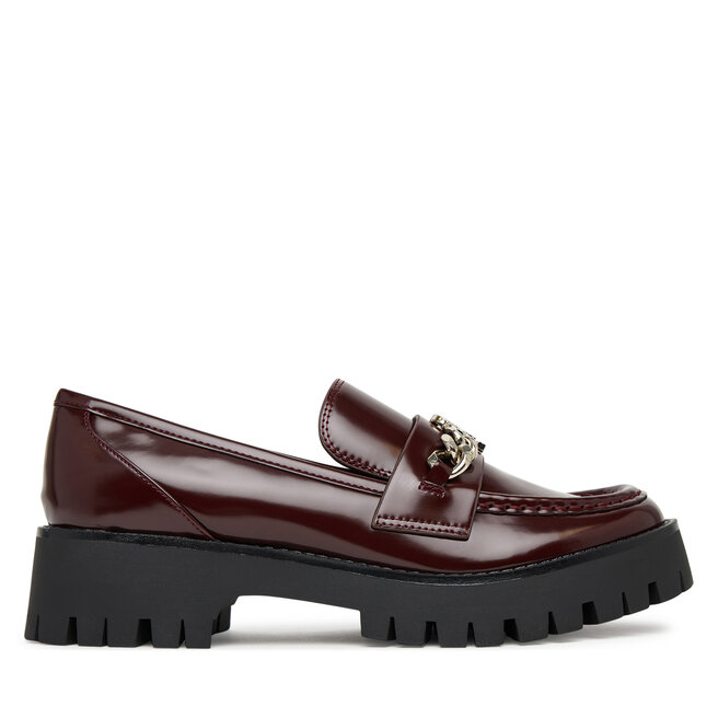 Loafersy Guess FLPALR ELE14 Bordowy