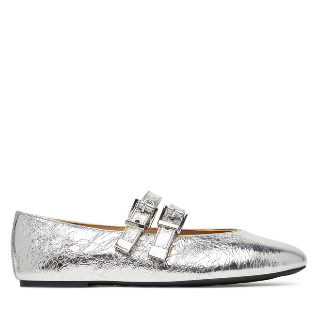 Baleriny MICHAEL Michael Kors Rowen Flex Ballet 40R6RWFP1M Srebrny