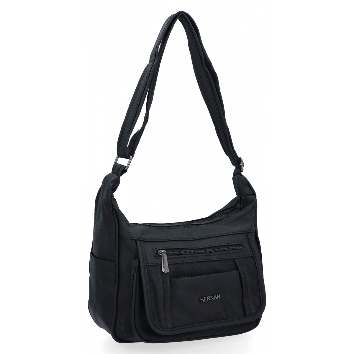 Torebka Listonoszka 2 Komory firmy Hernan 8969 Czarna
