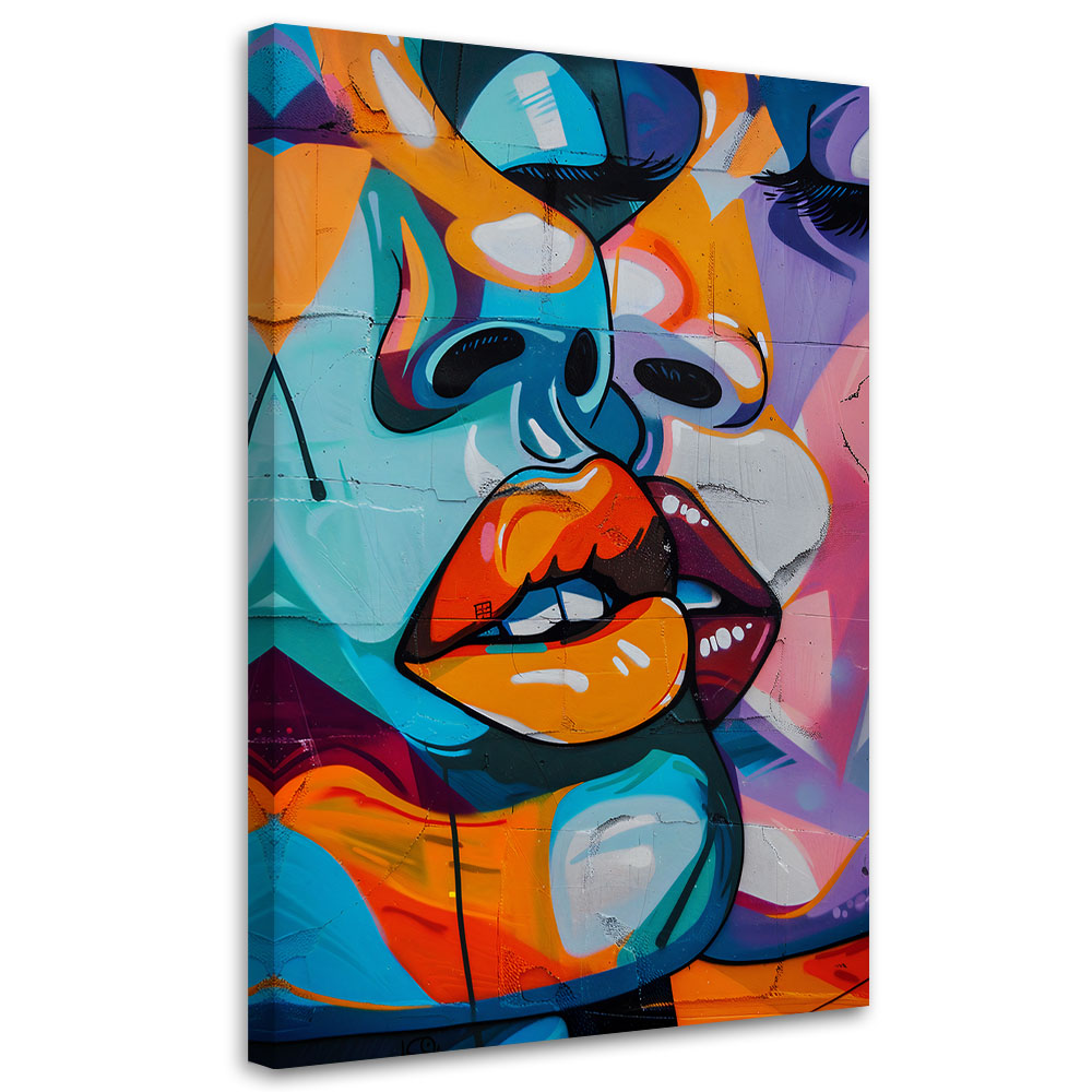 Feeby Obraz na płótnie, Abstrakcyjne twarze 70x100cm
