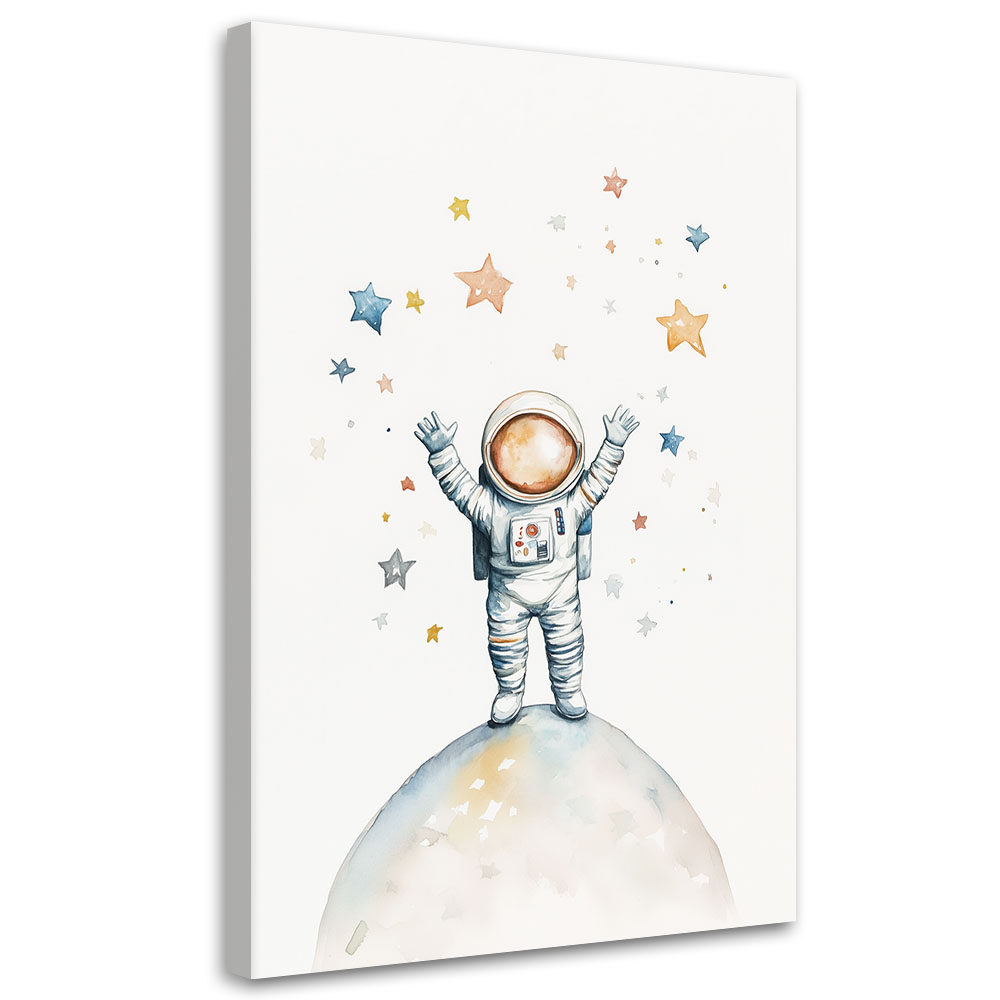 Feeby Obraz do pokoju dziecka, Astronauta Gwiazdy Boho 70x100cm