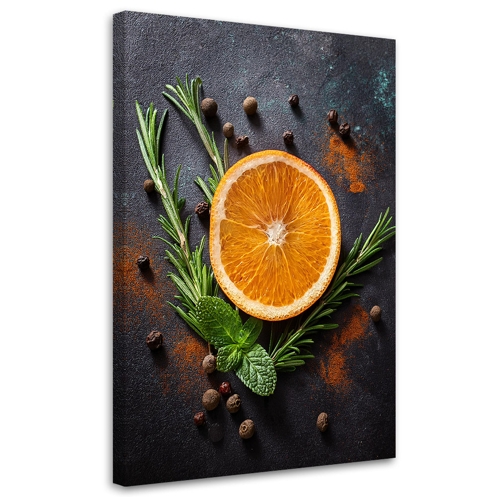 Feeby Obraz na płótnie, Pomarańcza Owoce Kuchnia Bar 70x100cm