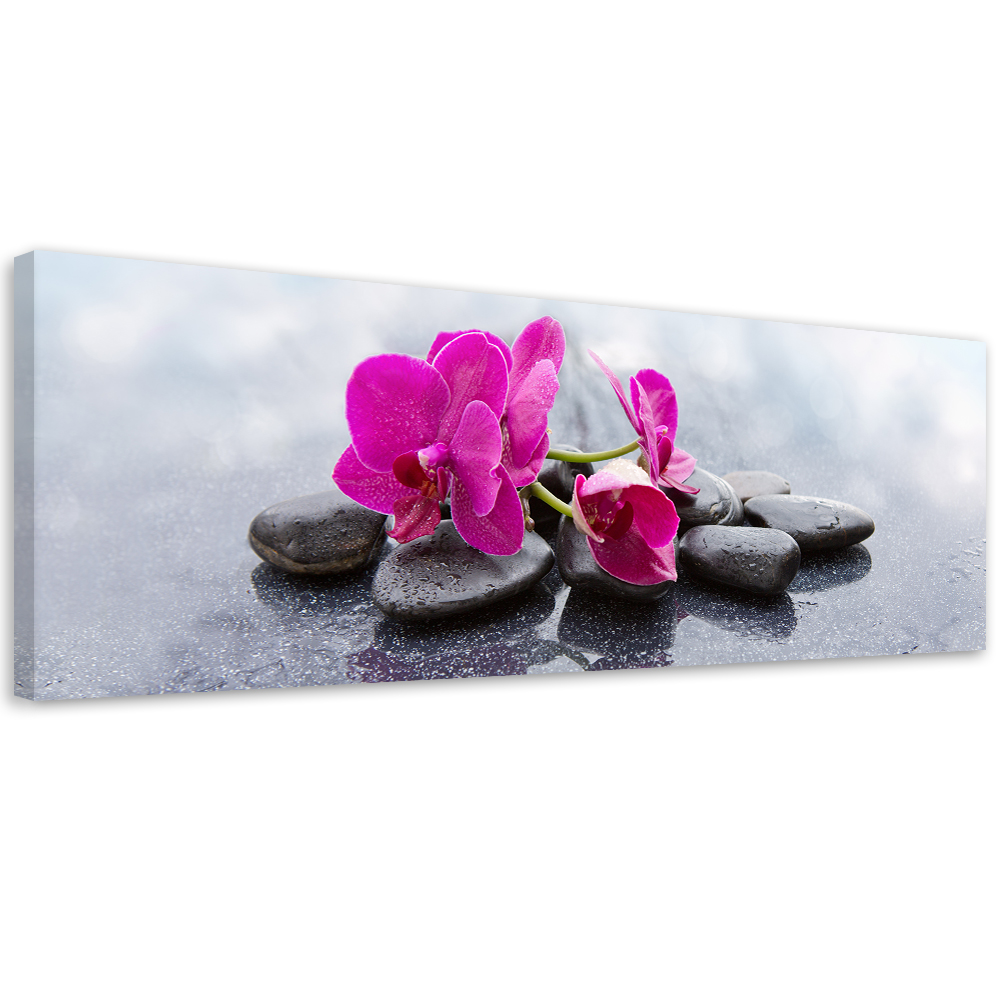 Feeby Obraz na płótnie, Orchidea Kwiaty Różowe 120x40cm