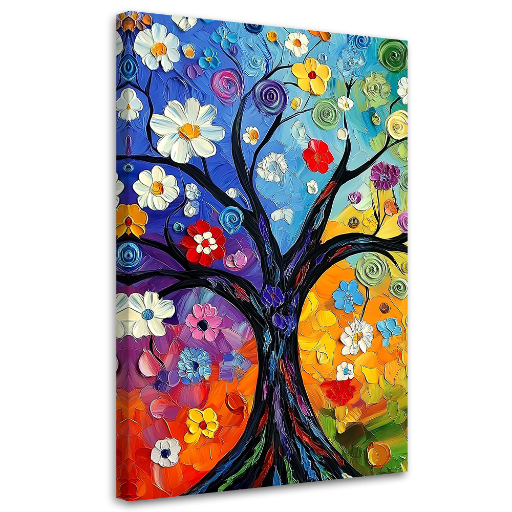 Feeby Obraz na płótnie, Kolorowe Drzewo Życia 80x120cm