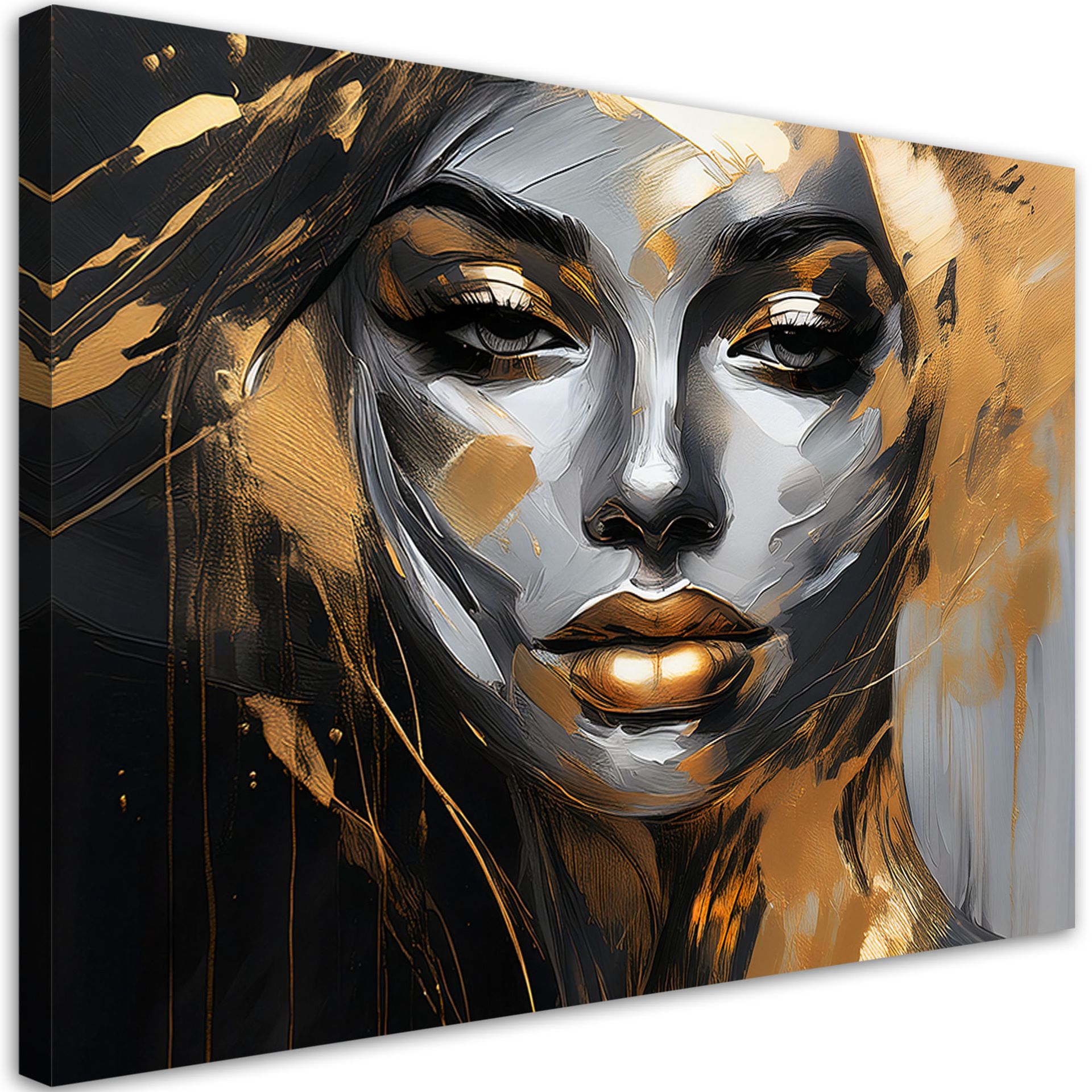 Feeby Obraz na płótnie, Kobieta Twarz Glamour 100x70cm