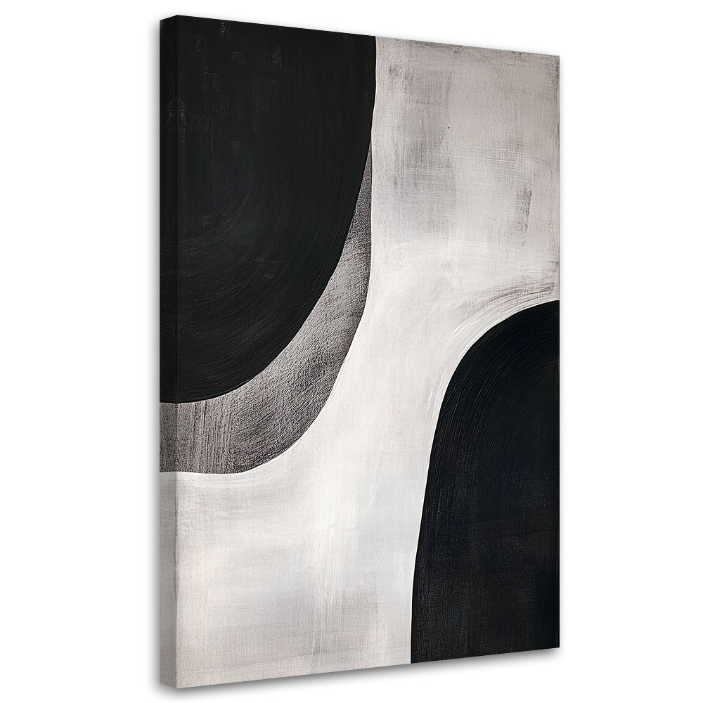 Feeby Obraz nowoczesny, Czarno Biała Abstrakcja Minimalizm 70x100cm