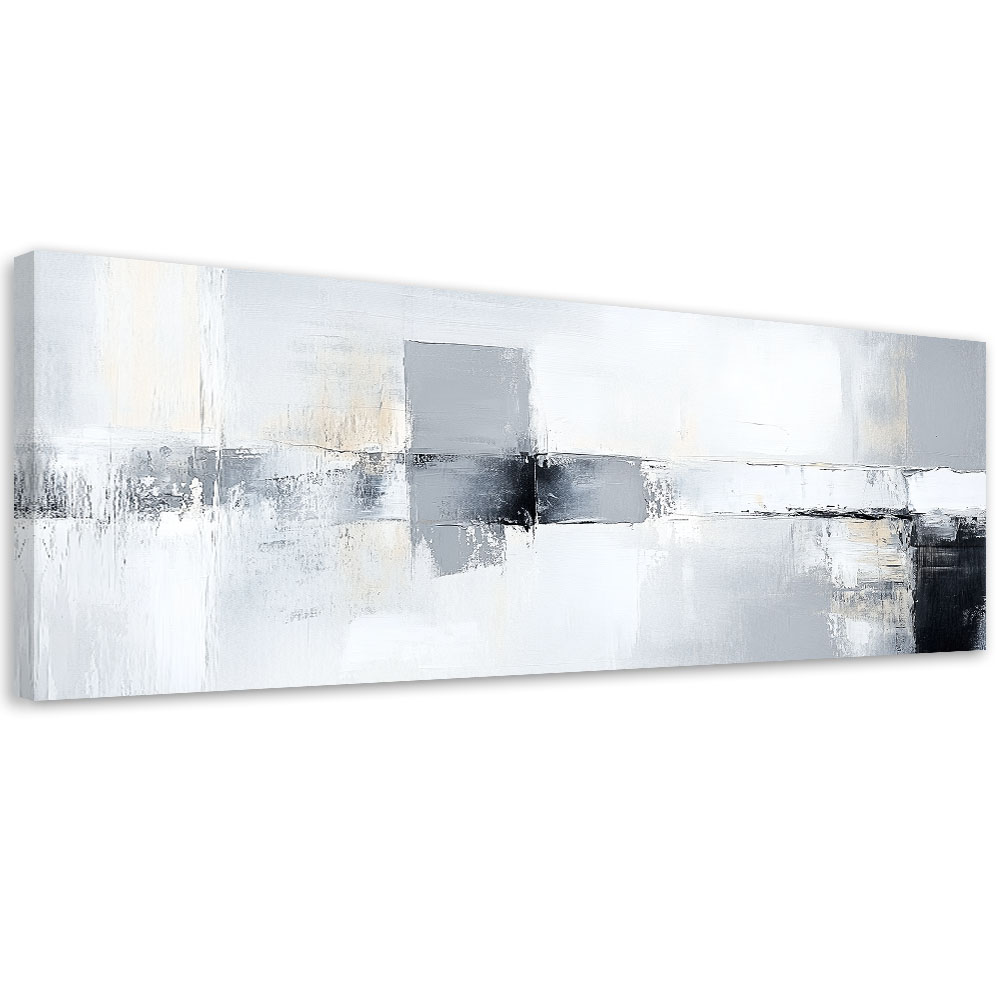 Feeby Obraz na płótnie, Szara Nowoczesna Industrialna Abstrakcja 150x50cm