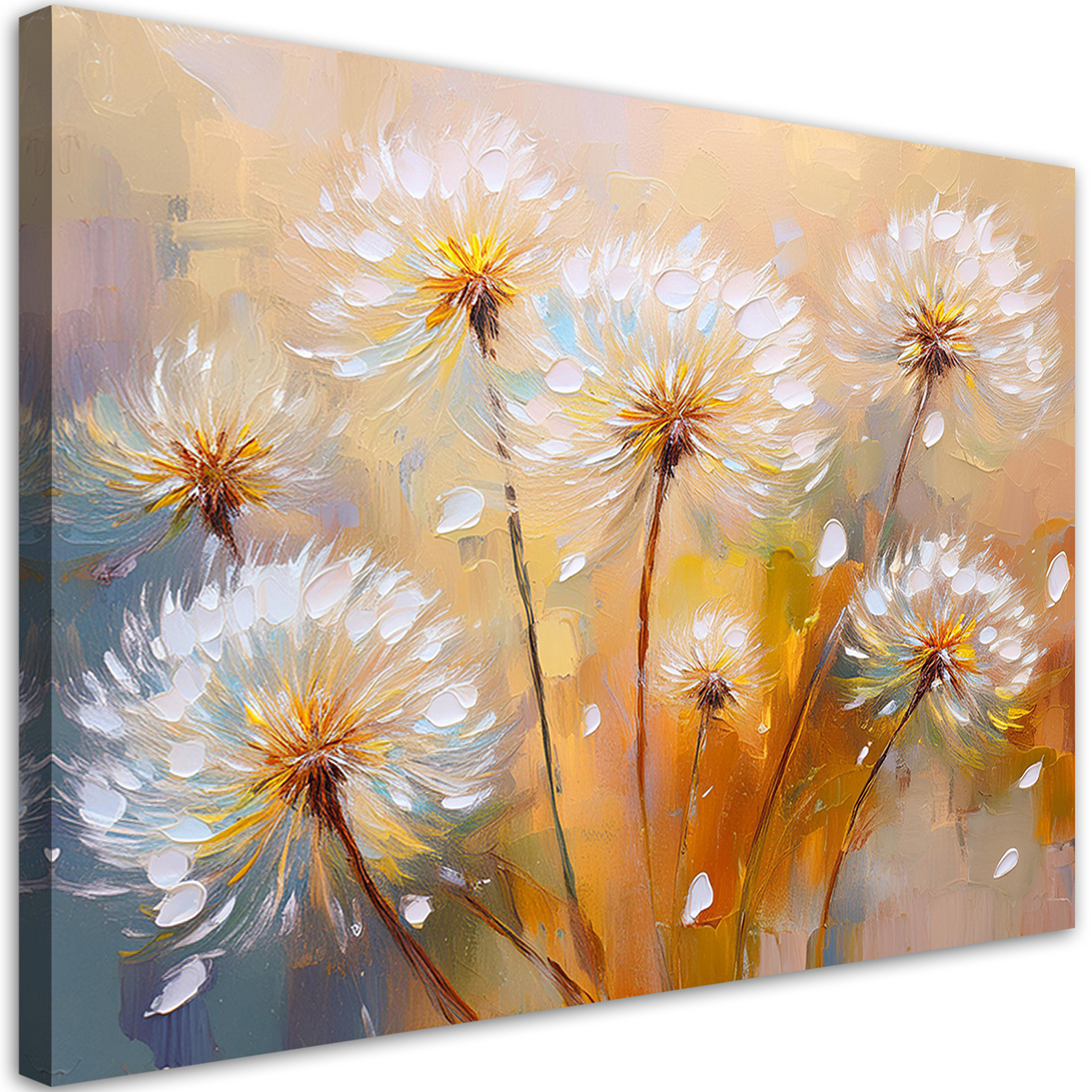 Feeby Obraz na płótnie, Dmuchawce Botanika Natura 90x60cm