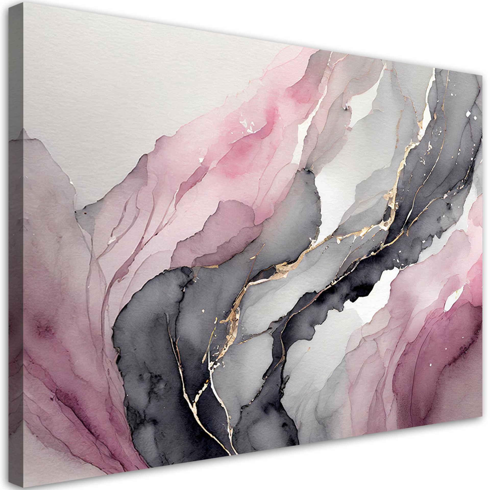 Feeby Obraz na płótnie, Akwarela Abstrakcja Różowy 90x60cm