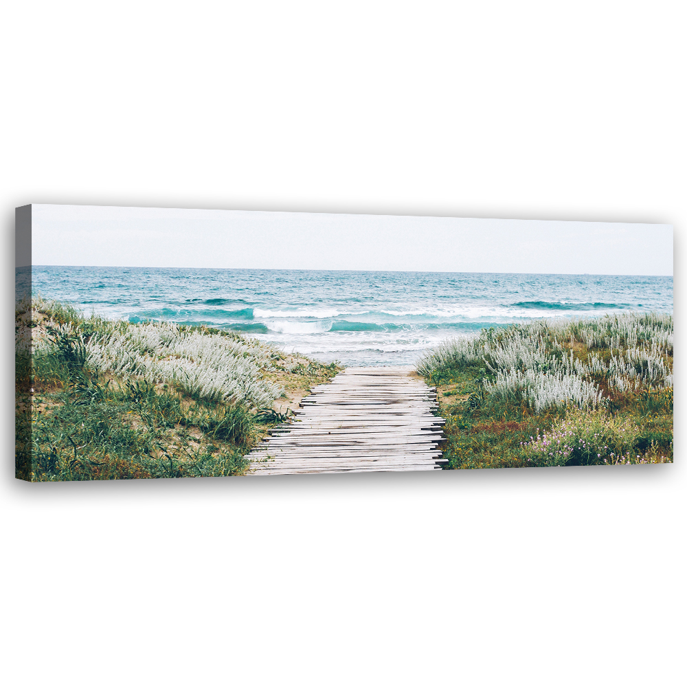 Feeby Obraz na płótnie, Fale nad morzem 120x40cm
