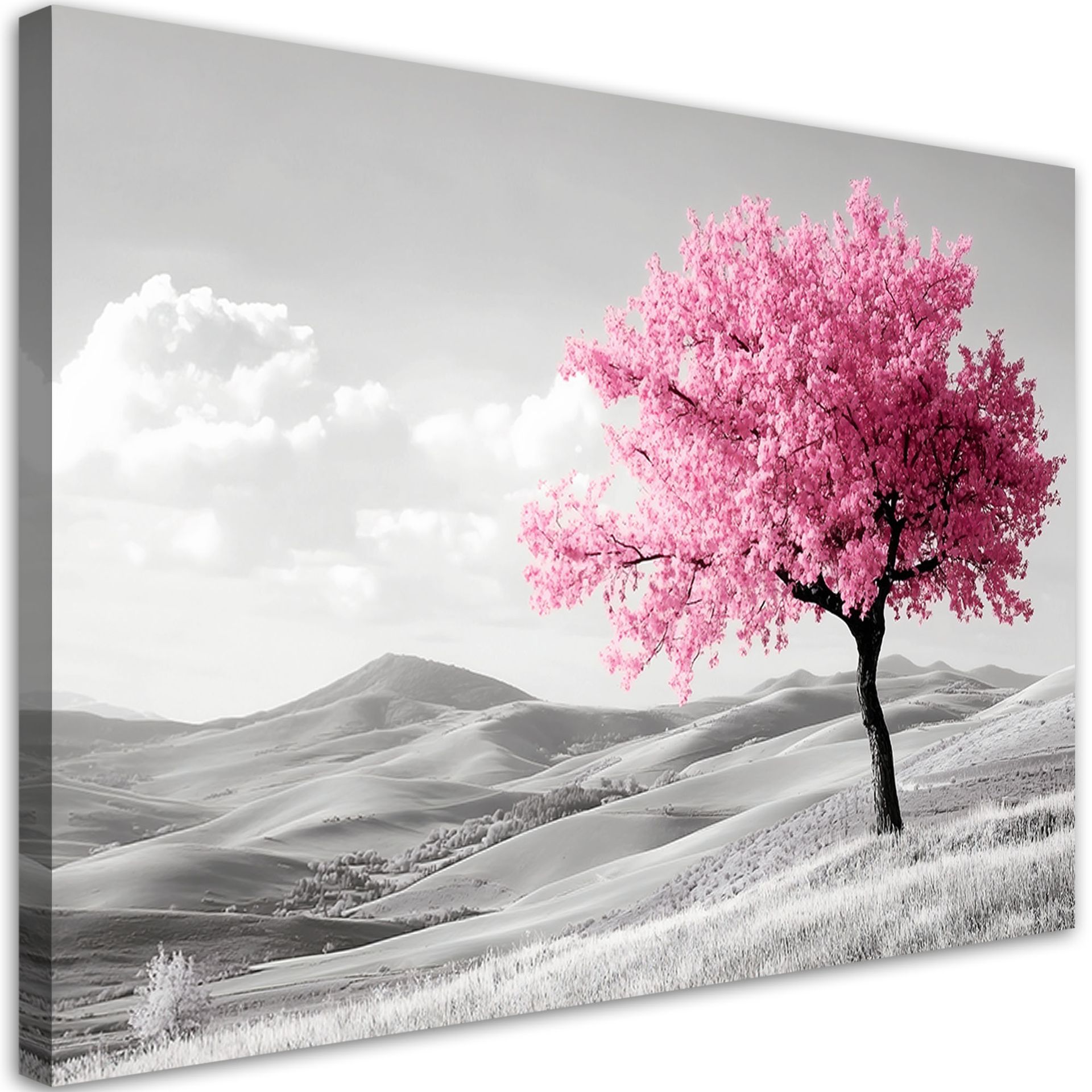 Feeby Obraz na płótnie, Różowe Drzewo Pejzaż 120x80cm