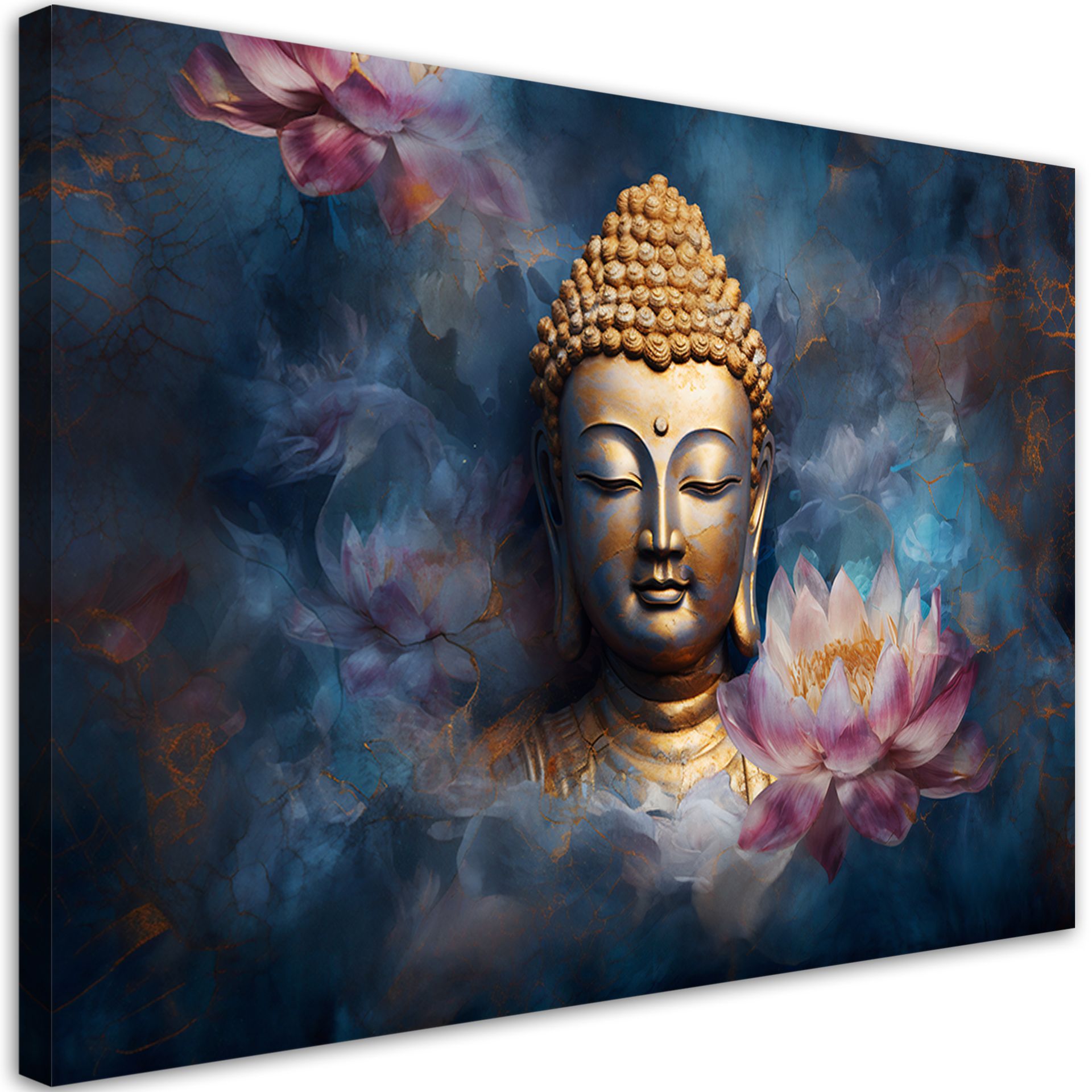 Feeby Obraz, Budda i kwiaty zen 100x70cm