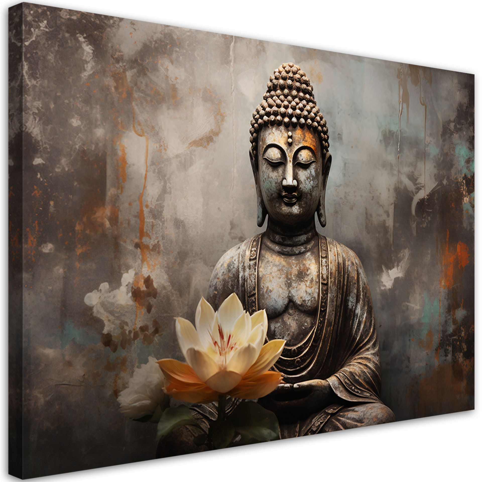 Feeby Obraz na płótnie, Medytujący Budda abstrakcja 100x70cm