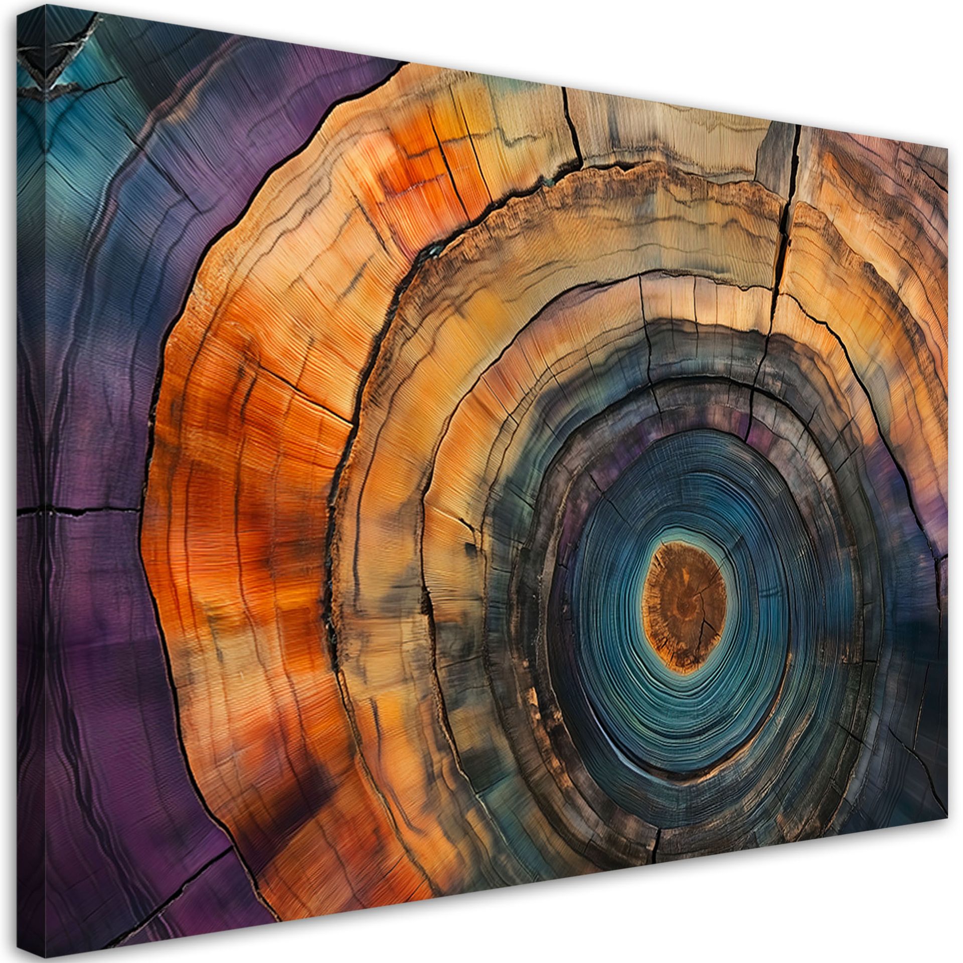 Feeby Obraz na płótnie, Kolorowe Słoje Drzewa Abstrakcja 90x60cm