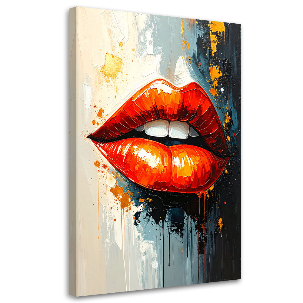 Feeby Obraz nowoczesny do salonu sypialni, Czerwone usta 80x120cm