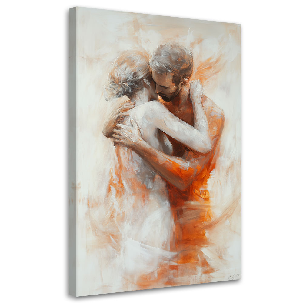 Feeby Obraz na płótnie, Akt Para Kochankowie Beżowy 60x90cm