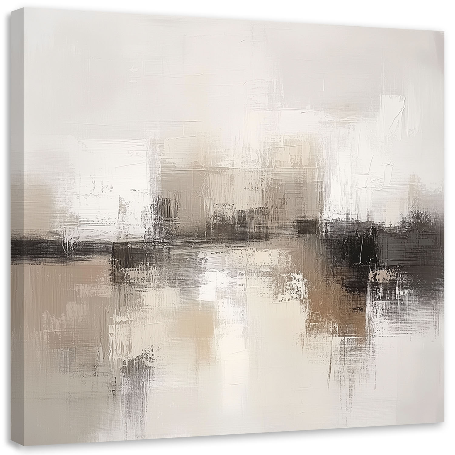 Feeby Obraz do salonu sypialni loft, Abstrakcja beżowy szary beton 50x50cm