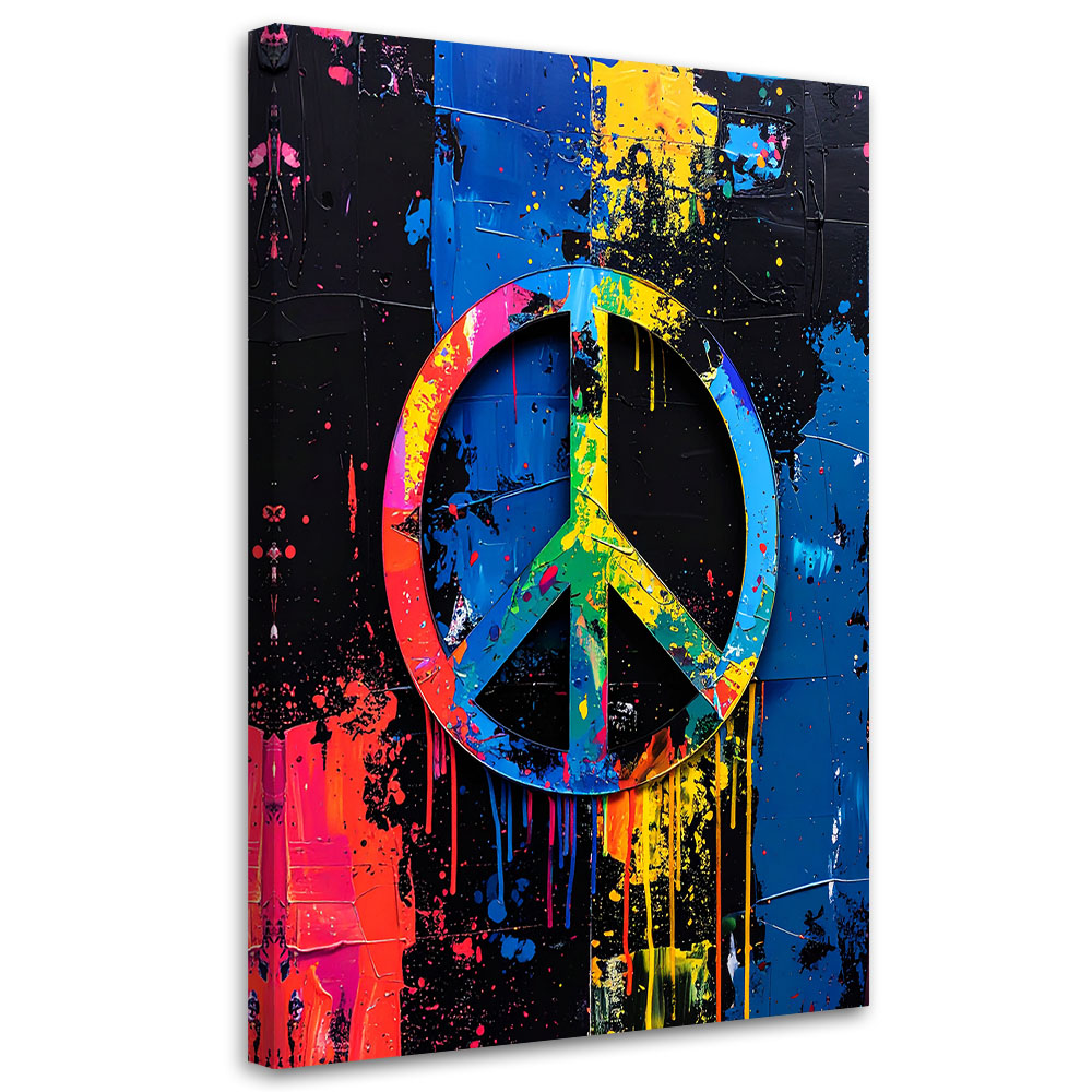 Feeby Obraz młodzieżowy, Banksy Symbol Pokoju Graffiti Street Art 40x60cm