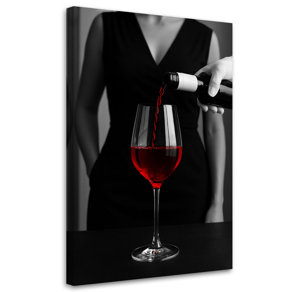 Feeby Obraz do sypialni salonu, Kobieta Czerwone Wino 40x60cm