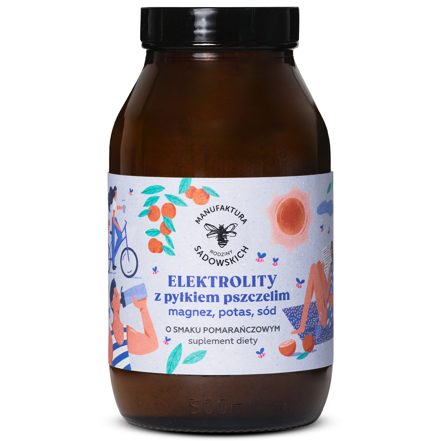 Manufaktura Rodziny Sadowskich Elektrolity, smak pomarańczowy, 390 g