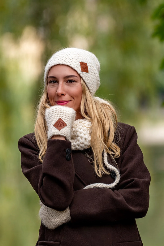 Czapka MERINO Explorer Beżowy ecru