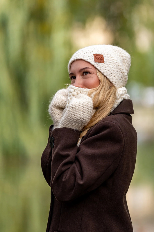 Czapka MERINO Explorer Beżowy ecru