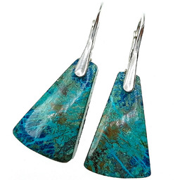 Szatukit Wyjątkowe Kolczyki Srebro Unikat