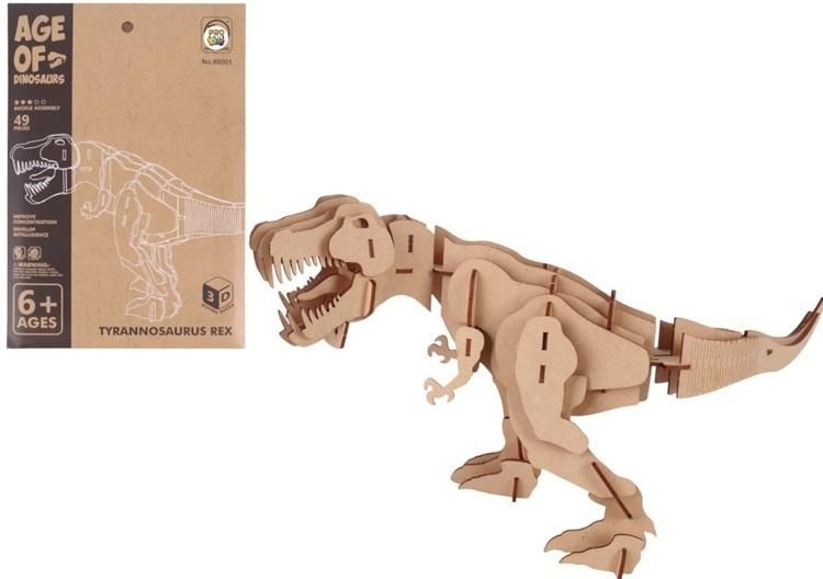 Puzzle drewniane 3d Dinozaur T-rex Pro Kids - puzzle